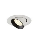 SLV LED Deckeneinbauleuchte NUMINOS® GIMBLE XS, 4000K, 55°, Weiß / Schwarz