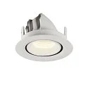 SLV LED Ceiling recessed luminaire NUMINOS® GIMBLE XS, 4000K, 55°, white