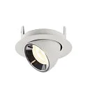 SLV LED Ceiling recessed luminaire NUMINOS® GIMBLE XS, 4000K, 55°, white/chrome