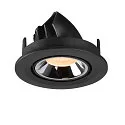 SLV LED Deckeneinbauleuchte NUMINOS® GIMBLE S, 2700K, 55°, Schwarz / Chrom
