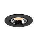 SLV LED Deckeneinbauleuchte NUMINOS® GIMBLE S, 2700K, 55°, Schwarz / Chrom