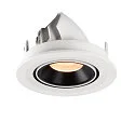 SLV LED Deckeneinbauleuchte NUMINOS® GIMBLE S, 2700K, 20°, Weiß / Schwarz