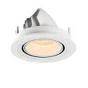 SLV LED Ceiling recessed luminaire NUMINOS® GIMBLE S, 2700K, 20°, white