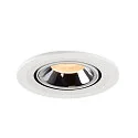 SLV LED Ceiling recessed luminaire NUMINOS® GIMBLE S, 2700K, 40°, white/chrome