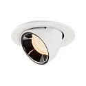 LED Deckeneinbauleuchte NUMINOS® GIMBLE S, 2700K, 55°, Weiß / Chrom