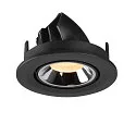 SLV LED Ceiling recessed luminaire NUMINOS® GIMBLE S, 3000K, 20°, black/chrome