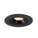 SLV LED Ceiling recessed luminaire NUMINOS® GIMBLE S, 3000K, 40°, black