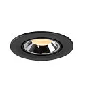 SLV LED Ceiling recessed luminaire NUMINOS® GIMBLE S, 3000K, 40°, black/chrome
