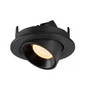 SLV LED Ceiling recessed luminaire NUMINOS® GIMBLE S, 3000K, 55°, black