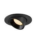 SLV LED Ceiling recessed luminaire NUMINOS® GIMBLE S, 3000K, 55°, black