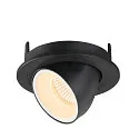 SLV LED Ceiling recessed luminaire NUMINOS® GIMBLE S, 3000K, 55°, black/white
