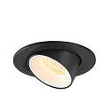 SLV LED Ceiling recessed luminaire NUMINOS® GIMBLE S, 3000K, 55°, black/white