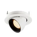 SLV LED Ceiling recessed luminaire NUMINOS® GIMBLE S, 3000K, 20°, white/black