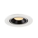 SLV LED Ceiling recessed luminaire NUMINOS® GIMBLE S, 3000K, 20°, white/black