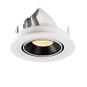 SLV LED Ceiling recessed luminaire NUMINOS® GIMBLE S, 3000K, 40°, white/black