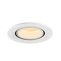 SLV LED Ceiling recessed luminaire NUMINOS® GIMBLE S, 3000K, 55°, white
