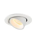 SLV LED Ceiling recessed luminaire NUMINOS® GIMBLE S, 3000K, 55°, white