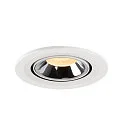 SLV LED Deckeneinbauleuchte NUMINOS® GIMBLE S, 3000K, 55°, Weiß / Chrom