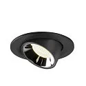 SLV LED Deckeneinbauleuchte NUMINOS® GIMBLE S, 4000K, 20°, Schwarz / Chrom