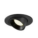 SLV LED Ceiling recessed luminaire NUMINOS® GIMBLE S, 4000K, 55°, black