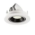 SLV LED Deckeneinbauleuchte NUMINOS® GIMBLE S, 4000K, 20°, Weiß / Schwarz