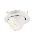 SLV LED Ceiling recessed luminaire NUMINOS® GIMBLE S, 4000K, 20°, white