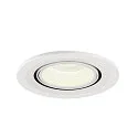 SLV LED Ceiling recessed luminaire NUMINOS® GIMBLE S, 4000K, 40°, white