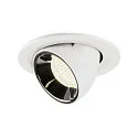 LED Deckeneinbauleuchte NUMINOS® GIMBLE S, 4000K, 55°, Weiß / Chrom