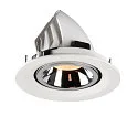 SLV LED Deckeneinbauleuchte NUMINOS® GIMBLE M, 2700K, 40°, Weiß / Chrom
