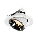 SLV LED Deckeneinbauleuchte NUMINOS® GIMBLE M, 2700K, 40°, Weiß / Chrom