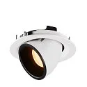 SLV LED Deckeneinbauleuchte NUMINOS® GIMBLE M, 2700K, 55°, Weiß / Schwarz