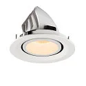 SLV LED Deckeneinbauleuchte NUMINOS® GIMBLE M, 2700K, 55°, weiß