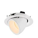SLV LED Deckeneinbauleuchte NUMINOS® GIMBLE M, 2700K, 55°, weiß