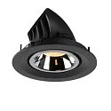 SLV LED Deckeneinbauleuchte NUMINOS® GIMBLE M, 3000K, 40°, Schwarz / Chrom