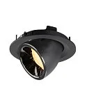 SLV LED Deckeneinbauleuchte NUMINOS® GIMBLE M, 3000K, 40°, Schwarz / Chrom