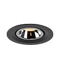 SLV LED Deckeneinbauleuchte NUMINOS® GIMBLE M, 3000K, 40°, Schwarz / Chrom