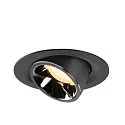 SLV LED Deckeneinbauleuchte NUMINOS® GIMBLE M, 3000K, 40°, Schwarz / Chrom