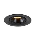 SLV LED Ceiling recessed luminaire NUMINOS® GIMBLE M, 3000K, 55°, black