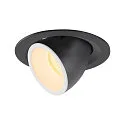 LED Deckeneinbauleuchte NUMINOS® GIMBLE M, 3000K, 55°, Schwarz / Weiß