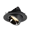 SLV LED Ceiling recessed luminaire NUMINOS® GIMBLE M, 3000K, 55°, black/chrome