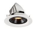 SLV LED Deckeneinbauleuchte NUMINOS® GIMBLE M, 3000K, 40°, Weiß / Schwarz
