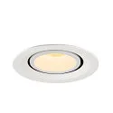 SLV LED Deckeneinbauleuchte NUMINOS® GIMBLE M, 3000K, 40°, weiß