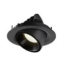 SLV LED Ceiling recessed luminaire NUMINOS® GIMBLE M, 4000K, 20°, black