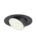 SLV LED Deckeneinbauleuchte NUMINOS® GIMBLE M, 4000K, 20°, Schwarz / Weiß