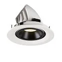 SLV LED Deckeneinbauleuchte NUMINOS® GIMBLE M, 4000K, 20°, Weiß / Schwarz