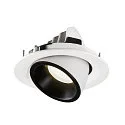 SLV LED Deckeneinbauleuchte NUMINOS® GIMBLE M, 4000K, 20°, Weiß / Schwarz
