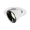 LED Deckeneinbauleuchte NUMINOS® GIMBLE M, 4000K, 55°, Weiß / Chrom