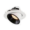 SLV LED Ceiling recessed luminaire NUMINOS® GIMBLE L, 2700K, 20°, white/black