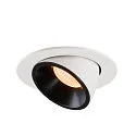 SLV LED Ceiling recessed luminaire NUMINOS® GIMBLE L, 2700K, 20°, white/black