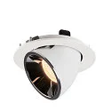 SLV LED Deckeneinbauleuchte NUMINOS® GIMBLE L, 2700K, 20°, Weiß / Chrom